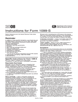 Instructions for Form 1099-S