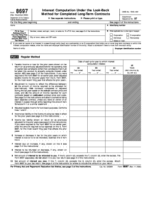 Form 8697 Interest Computation for Long-Term Contracts