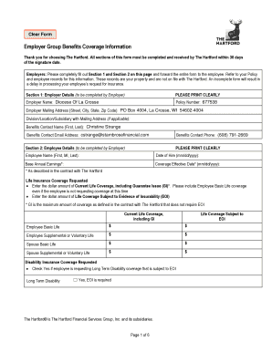 Employer Group Benefits Coverage Information Form
