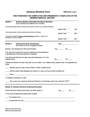 Advance Directive Form