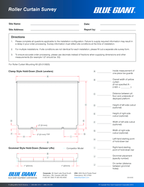 Roller Curtain Installation Survey Form