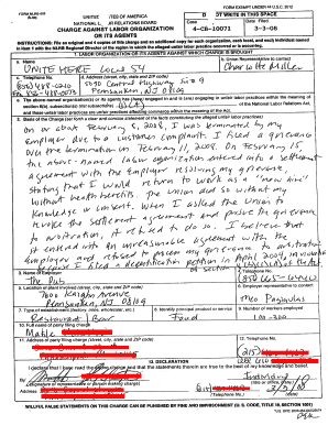 NLRB Charge Against Labor Organization