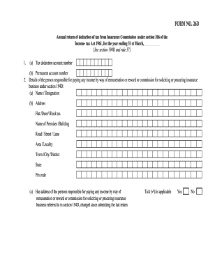 Form 26D Annual Return of Deduction of Tax from Insurance Commission