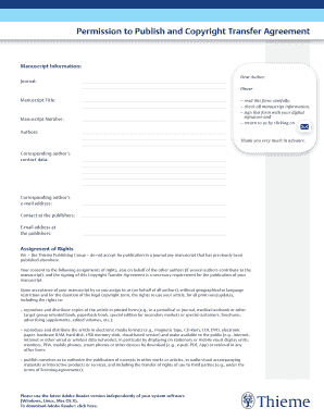 Permission to Publish and Copyright Transfer Agreement