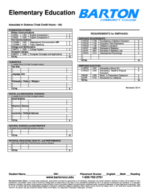Elementary Education Degree Plan