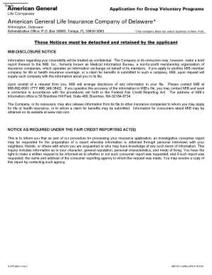 Application for Group Voluntary Programs