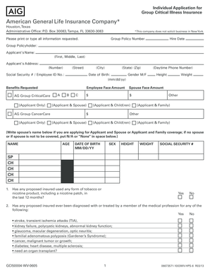 Individual Application for AG Group CriticalCare and CancerCare