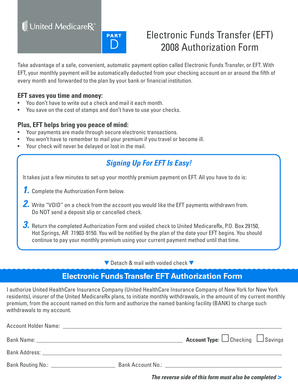 Electronic Funds Transfer Authorization Form