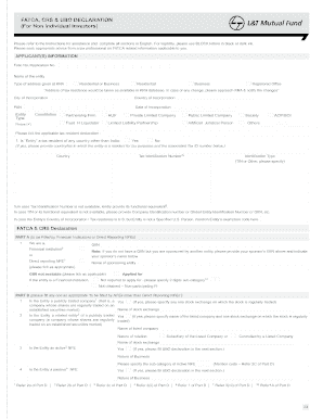 FATCA CRS UBO Declaration Form