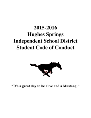 Hughes Springs Student Code of Conduct