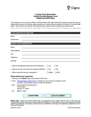 Dental Provider Request Form
