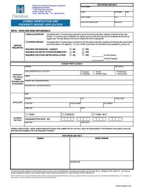 Zoning Verification Application