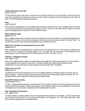 Foreign Earned Income Form 2555