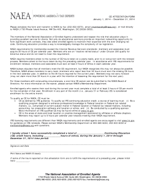 NAEA Continuing Education Attestation Form