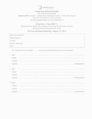 Proxy Form MGT-11