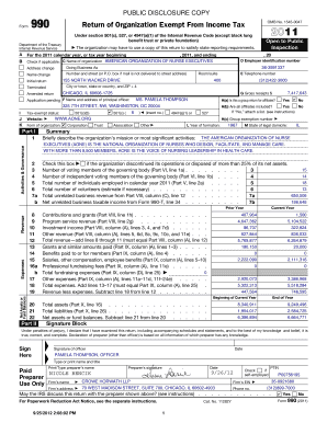 Form 990 Return of Organization Exempt From Income Tax