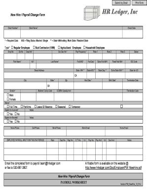 New Hire Payroll Change Form