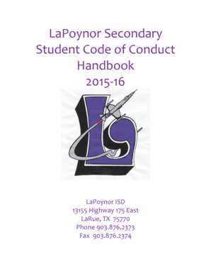 LaPoynor Secondary Student Code of Conduct Handbook