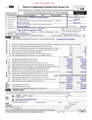Form 990 Return of Organization Exempt From Income Tax
