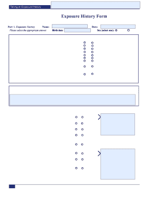Exposure History Form
