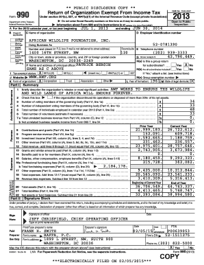 IRS Form 990 2013