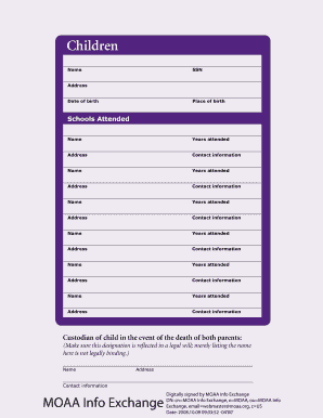 Child Information Form