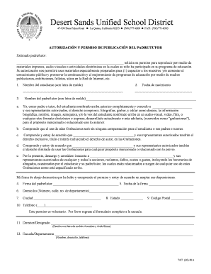 AUTORIZACIÓN Y PERMISO DE PUBLICACIÓN DEL PADRE/TUTOR