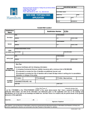 Portable Sign Permit Application