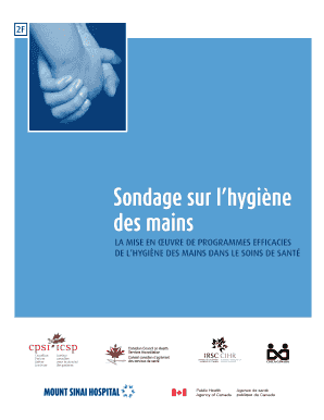 Sondage sur l’hygiène des mains