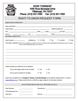 Right-to-Know Request Form