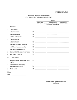 Income Tax Form 56C