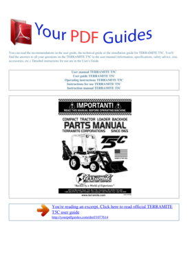 Fillable Online Operating instructions TERRAMITE T5C User manual