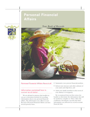 Personal Financial Affairs Record