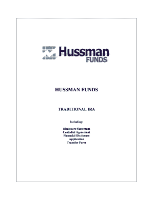 Hussman Funds Traditional IRA Application