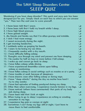 Sleep Disorders Quiz