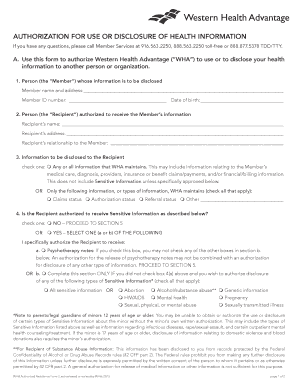 Health Information Disclosure Authorization