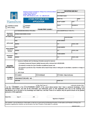 Portable Sign Permit Application