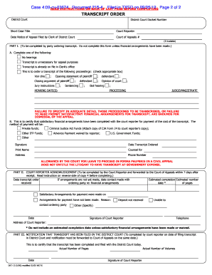 Transcript Order Form