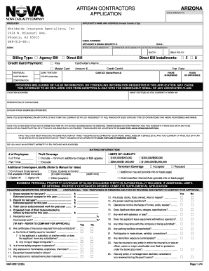 Arizona Artisan Contractors Application