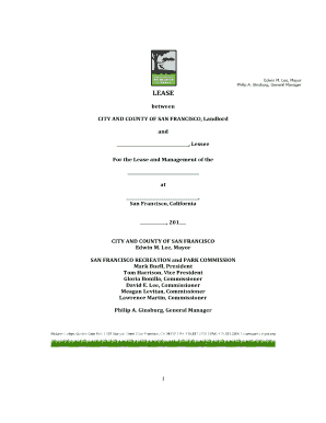 San Francisco Lease Agreement