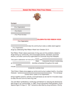 Red Ribbon Week Press Release