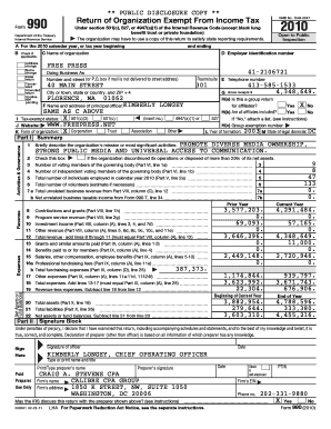 Form 990 Return of Organization Exempt From Income Tax