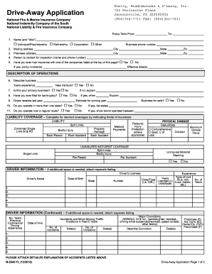 Drive-Away Application