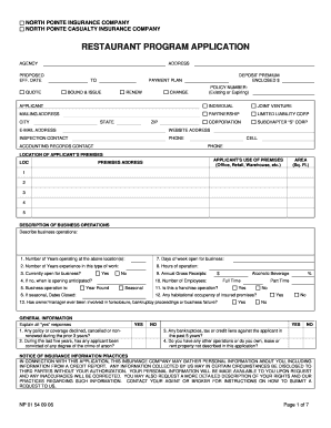 Restaurant Program Application