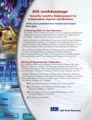 AIG netAdvantage Security Liability Endorsement