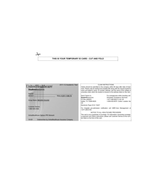 Student Health Insurance Claim Form