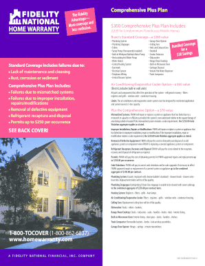 Fidelity National Home Warranty Application