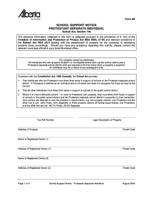 School Support Notice Form 6B