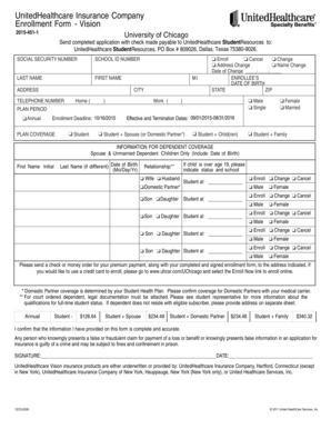 UnitedHealthcare Vision Insurance Enrollment Form