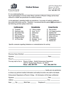 Medical Release Form